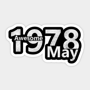 42th Birthday on May 1978 gift Sticker